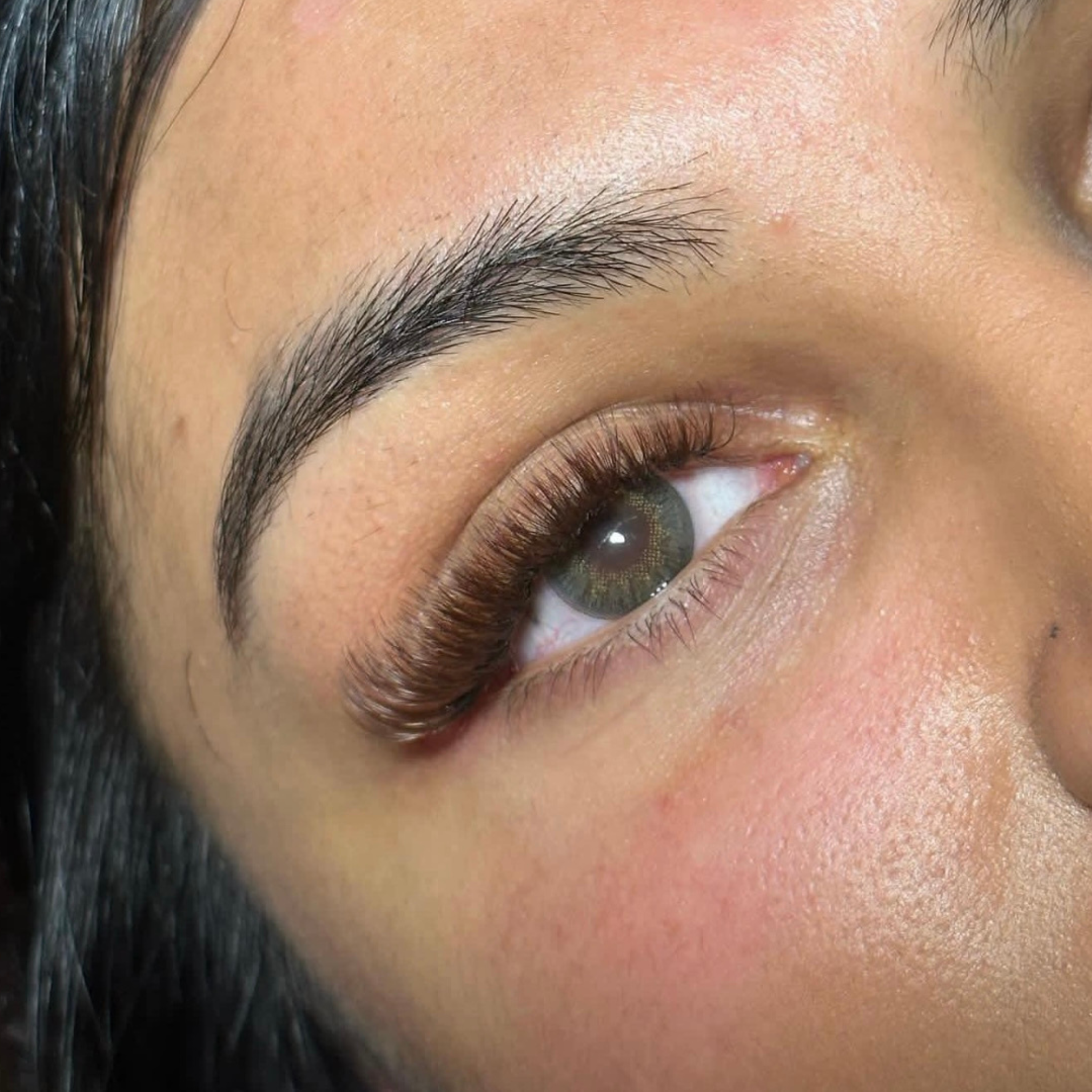 Brown lash extensions, Dark brown russian lashes,