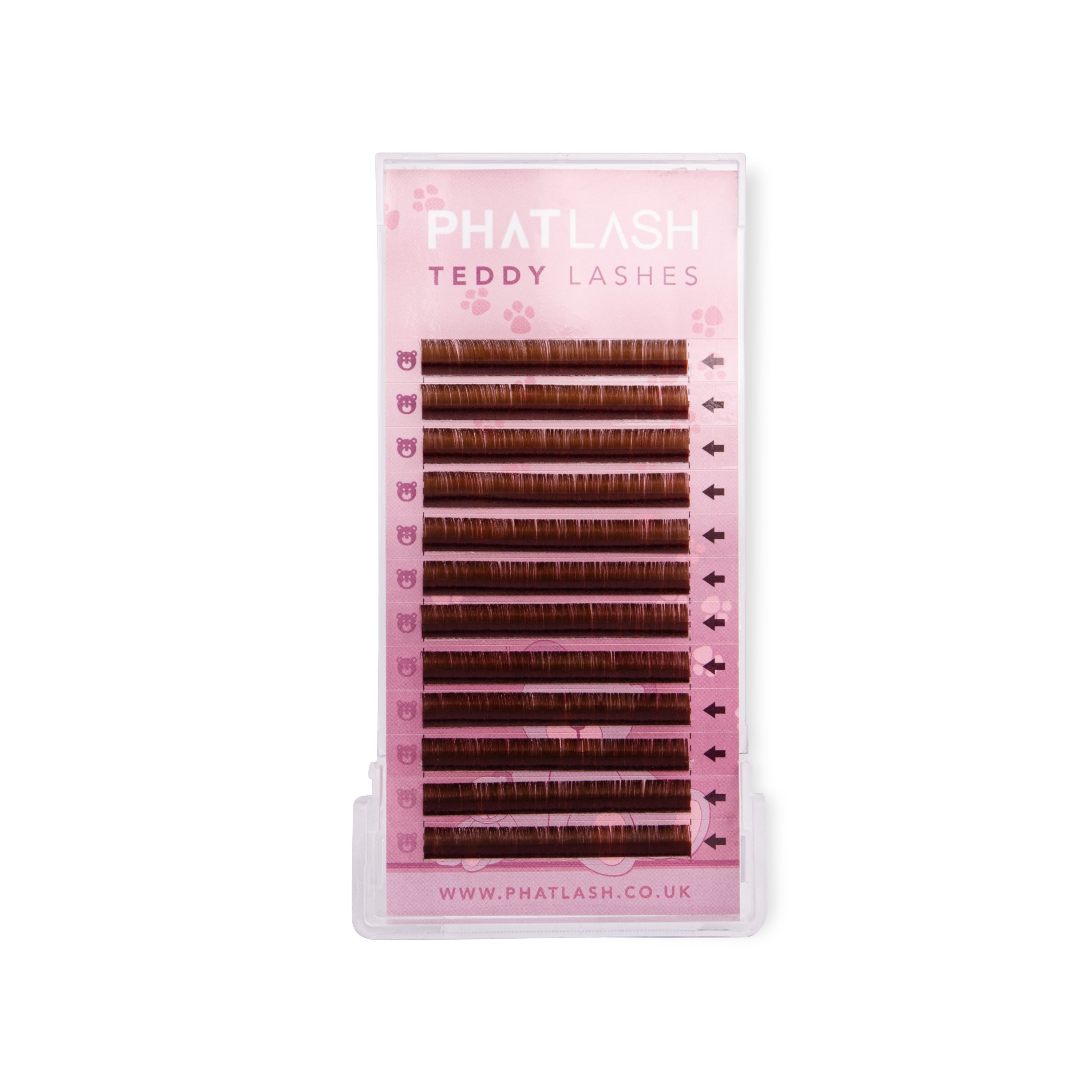 TEDDY LASHES - BROWN MIXED LENGTHS TRAYS