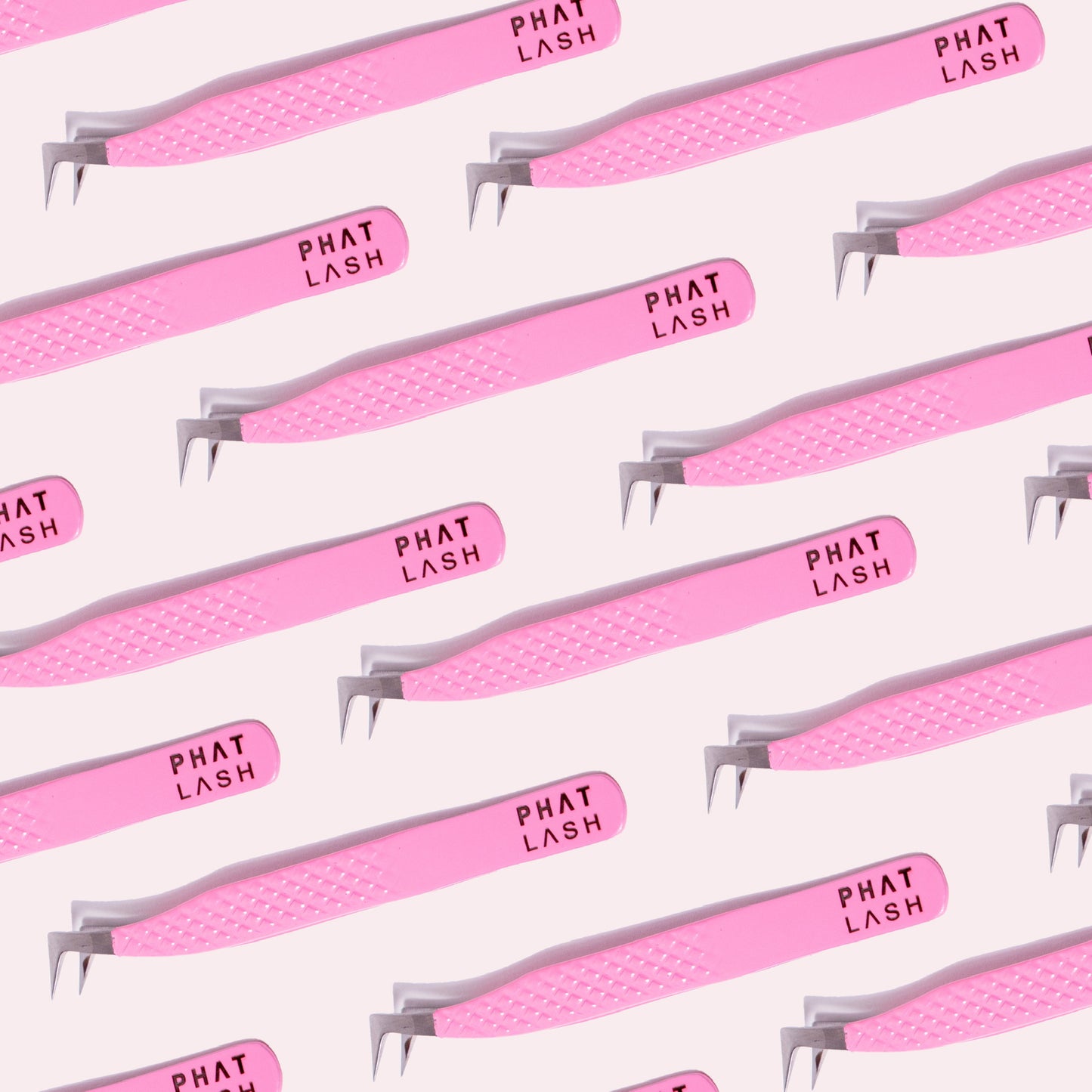 PINK ANGLED FIBRE TIP TWEEZERS PHAT LASH UK